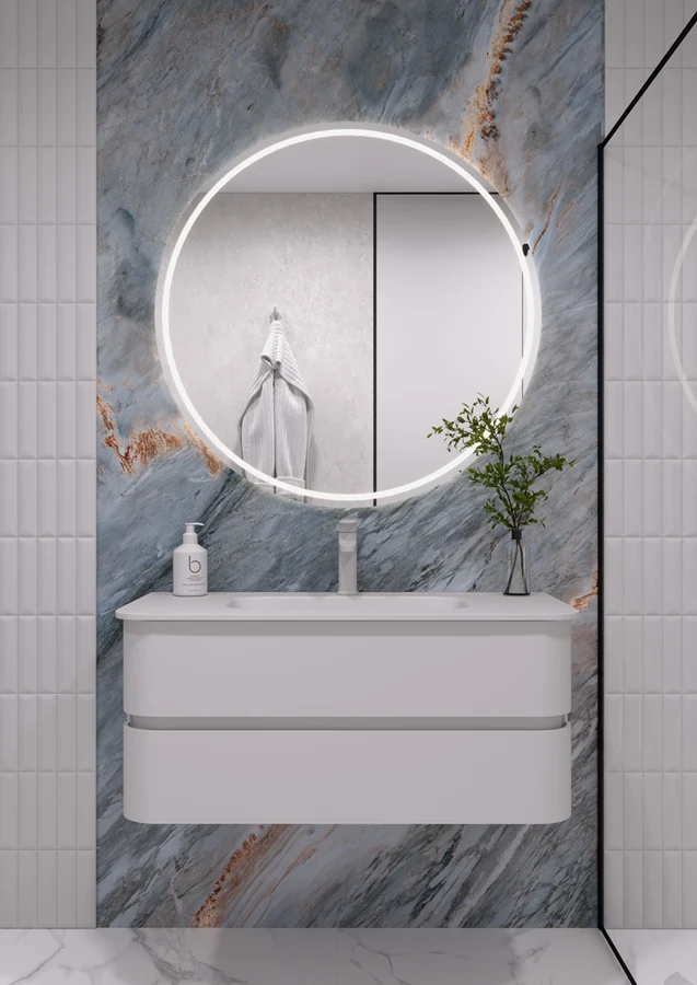 Тумба для ванной Armadi Art Ovale 780-100-W 102×52×50 см, цвет белый матовый