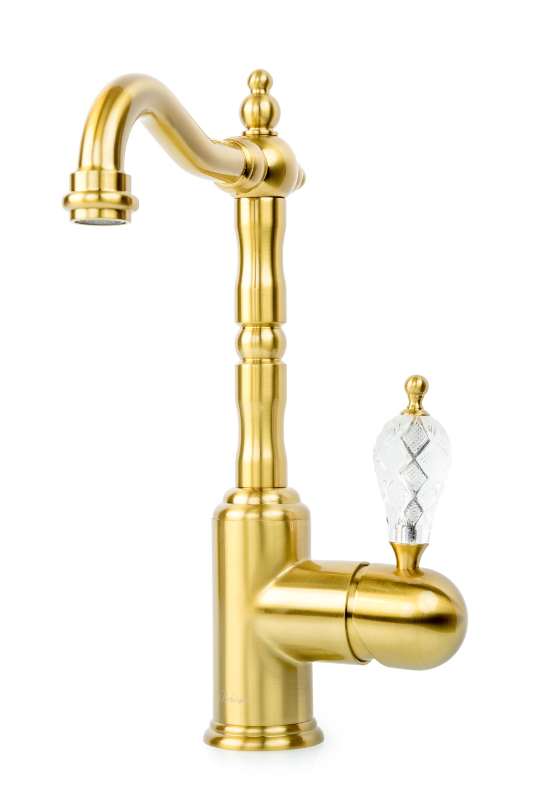 Смеситель для раковины-чаши Boheme Crystal 302-CRST 210×75×302 мм, цвет бронза — Основное изображение