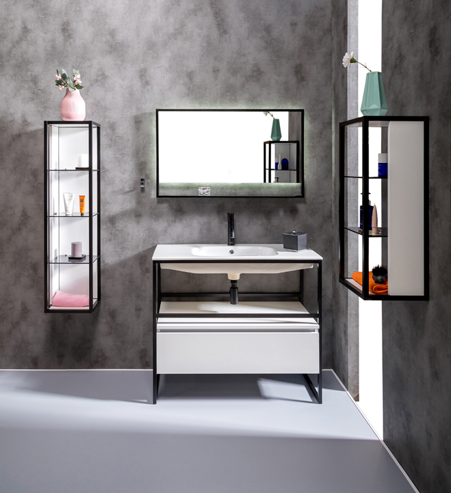 Тумба для ванной Armadi Art Loft 894-100-W 98×48×29 см, цвет белый матовый — Основное изображение