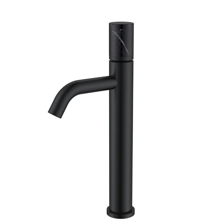 Смеситель для раковины-чаши Boheme Stick 122-B-MR-B 160×45×331 мм, цвет черный матовый