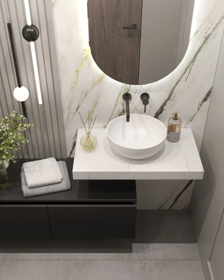 Столешница для ванной Armadi Art Flat 869-080-CLCT 81×46×7 см