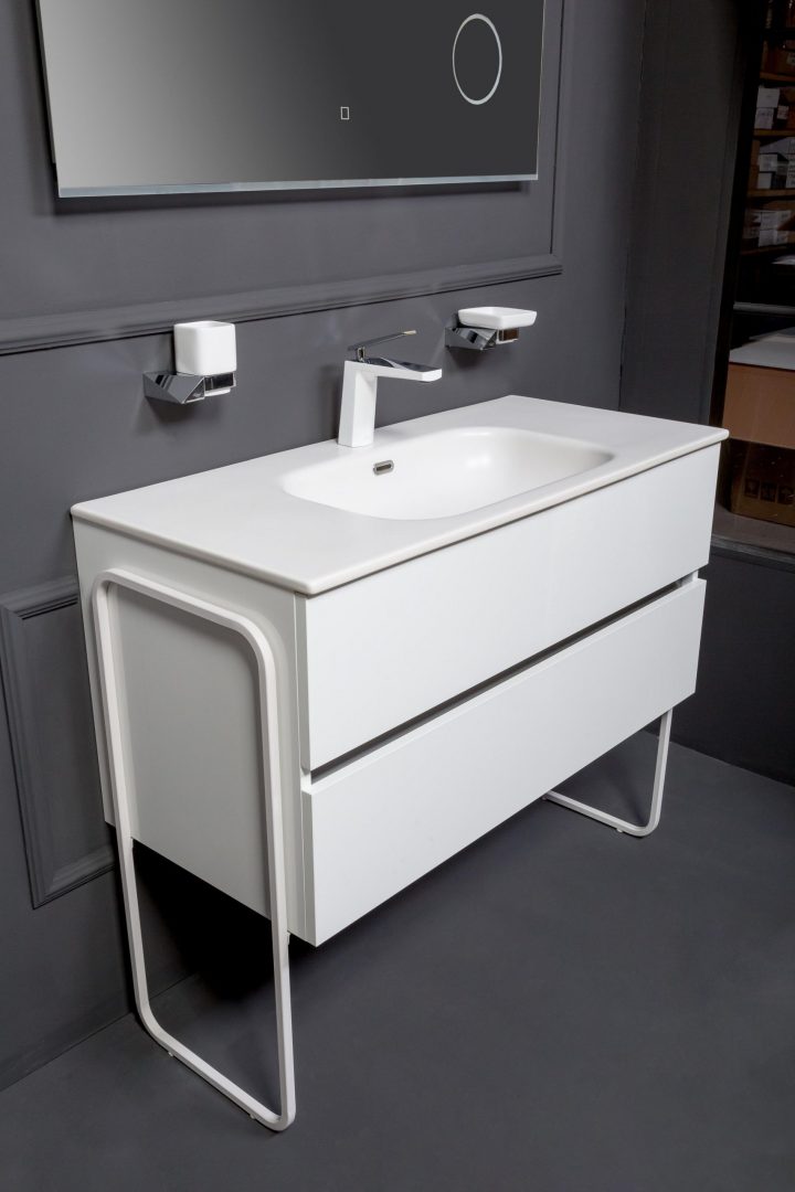 Тумба для ванной Armadi Art Vallessi 837-100-W 100×46×53 см, цвет белый матовый — Основное изображение