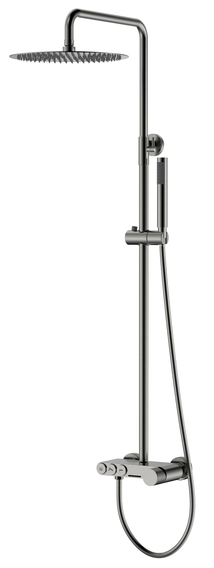 Душевая стойка Boheme Stick 128-SGM.2 570×185×1090 мм, цвет графитовый глянцевый — Основное изображение