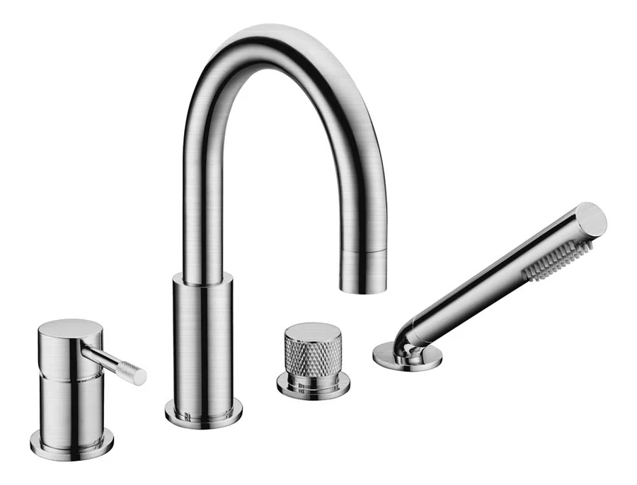 Смеситель на борт ванны Boheme Uno 460-INOX 221,5×361×270 мм