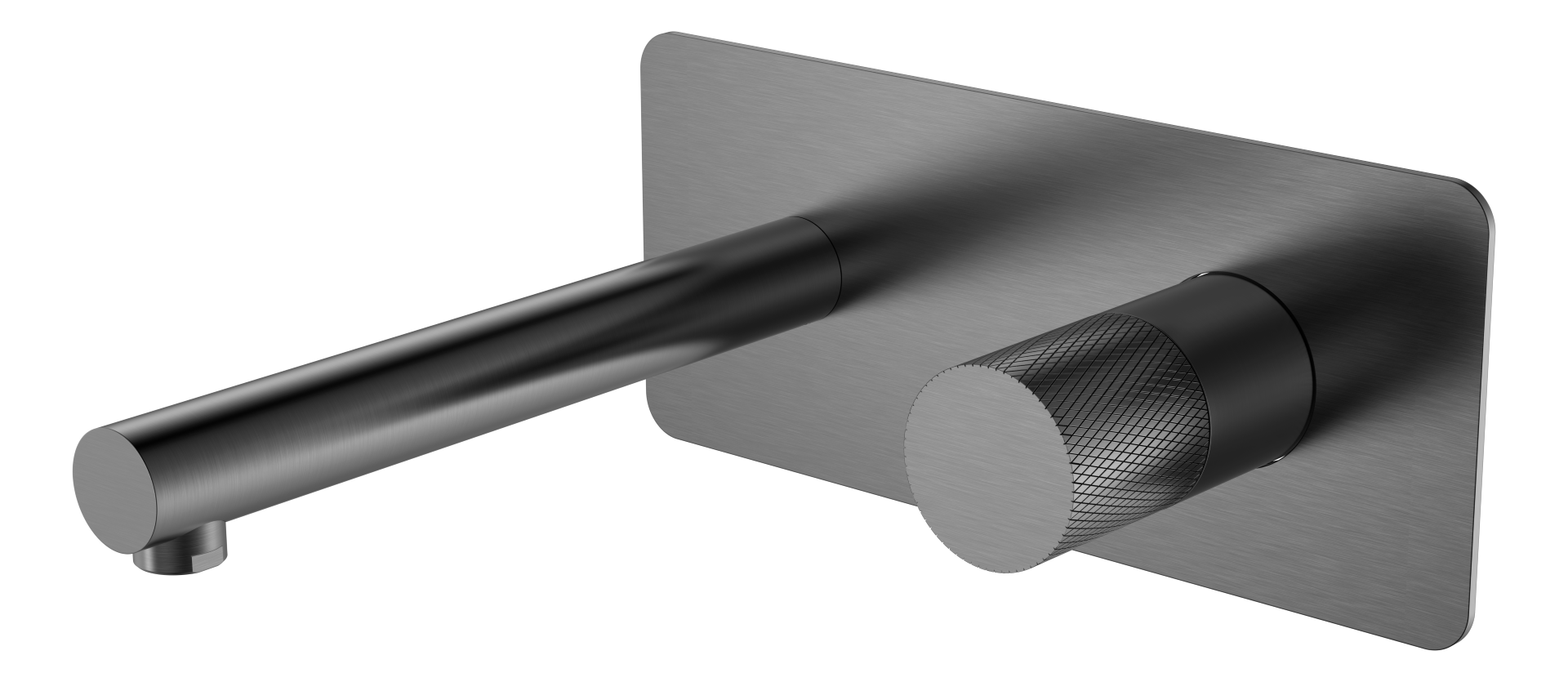 Смеситель встраиваемый Boheme Stick 125-GM.2 202×230×100 мм, цвет графитовый — Основное изображение