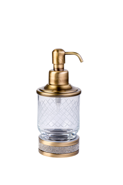 Диспенсер Boheme Royal Cristal 10929-ROYALE-BRONZE 75×75×180 мм, цвет бронза — Основное изображение