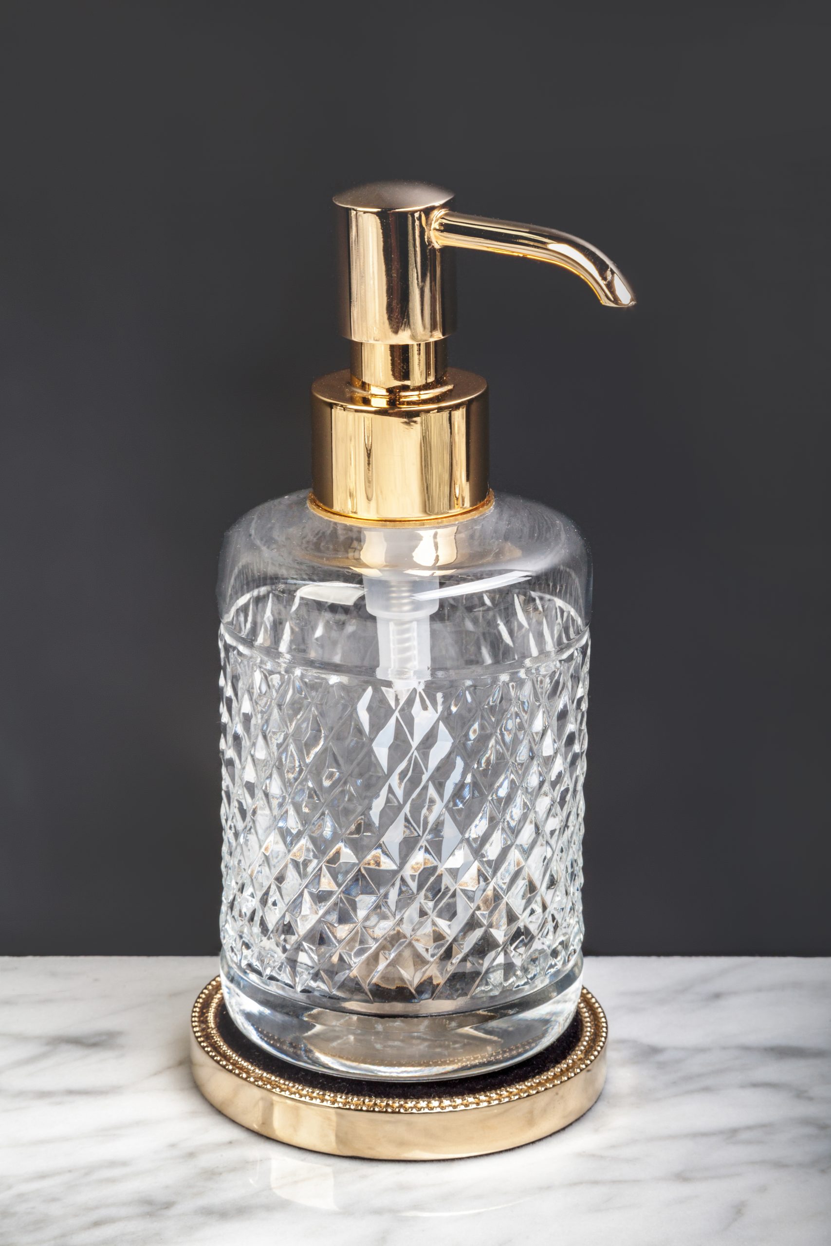 Диспенсер Boheme Murano Cristal 10228 80×80×175 мм, цвет золото — Основное изображение