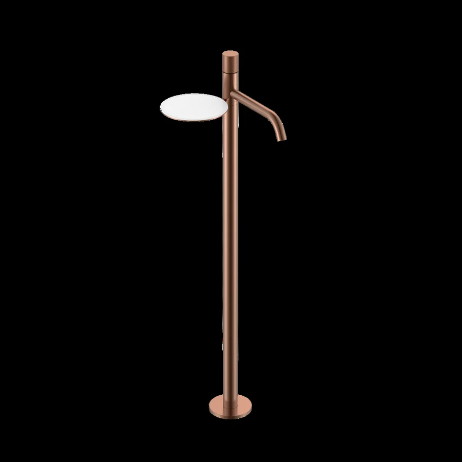 Смеситель для напольной раковины Boheme Stick 120-CB.4 258×214×1154 мм, цвет медь брашированная
