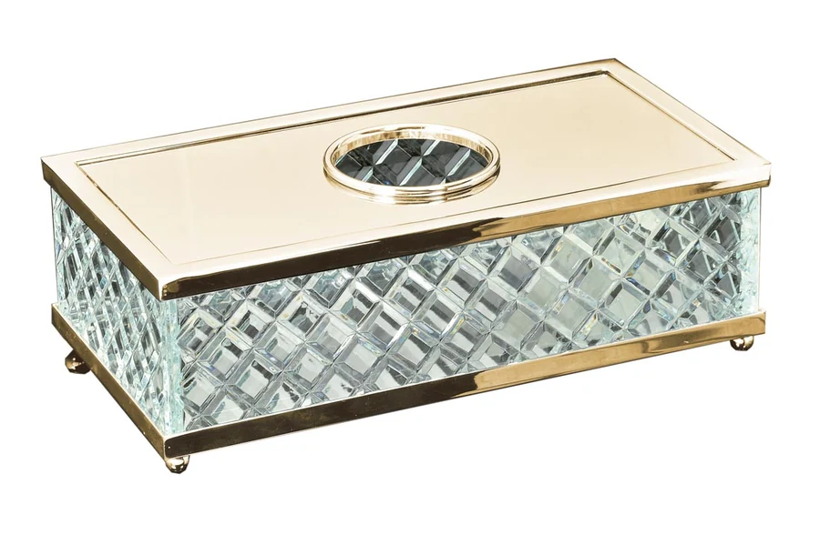 Салфетница Boheme Murano Cristal 10232 265×140×85 мм, цвет золото