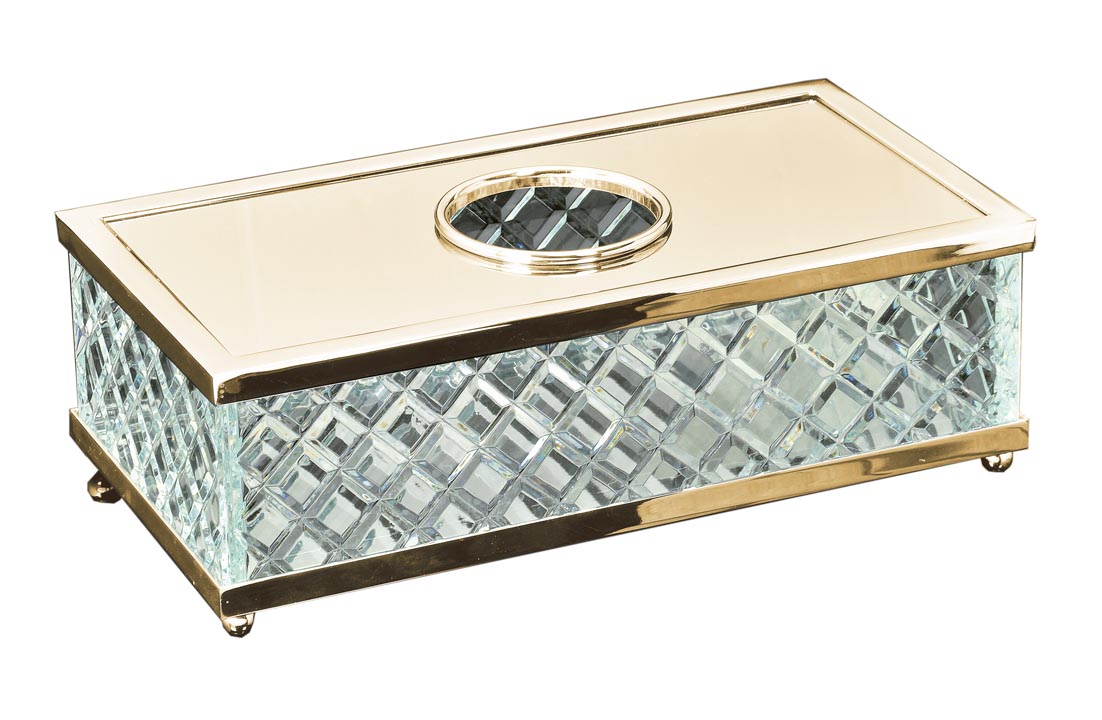 Салфетница Boheme Murano Cristal 10232 265×140×85 мм, цвет золото — Основное изображение