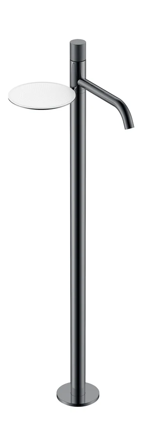 Смеситель для напольной раковины Boheme Stick 120-SGM.4, цвет графитовый глянцевый