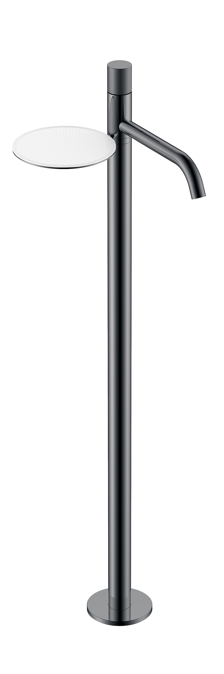 Смеситель для напольной раковины Boheme Stick 120-SGM.4, цвет графитовый глянцевый — Основное изображение