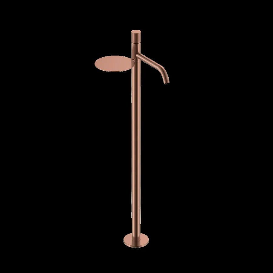 Смеситель для напольной раковины Boheme Stick 120-CB.2 258×214×1154 мм, цвет медь брашированная