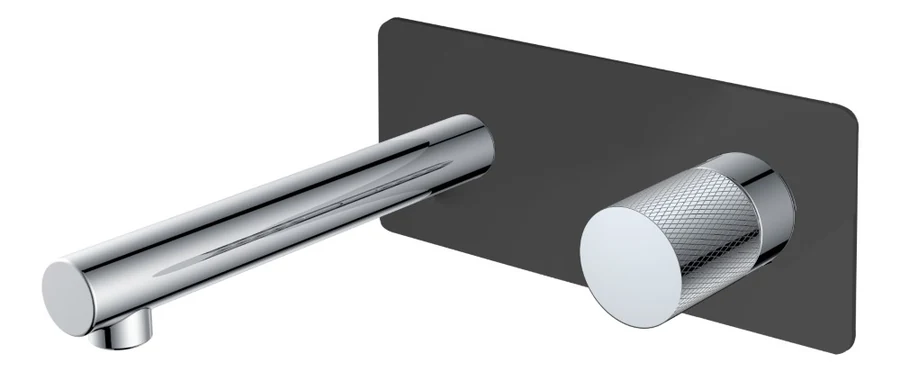 Смеситель встраиваемый Boheme Stick 125-BCR.2 202×230×100 мм, цвет черный матовый