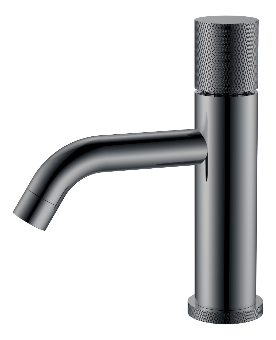 Смеситель для раковины низкий Boheme Stick 121-SGM.2 160×45×201 мм, цвет графитовый глянцевый — Основное изображение