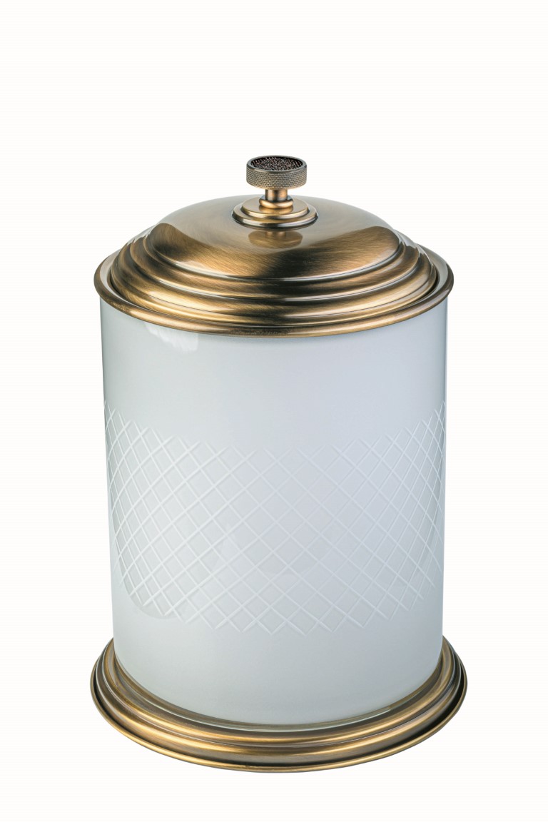 Мусорное ведро Boheme Royal Cristal 10934-BR-B 230×230×325 мм, цвет бронза — Основное изображение