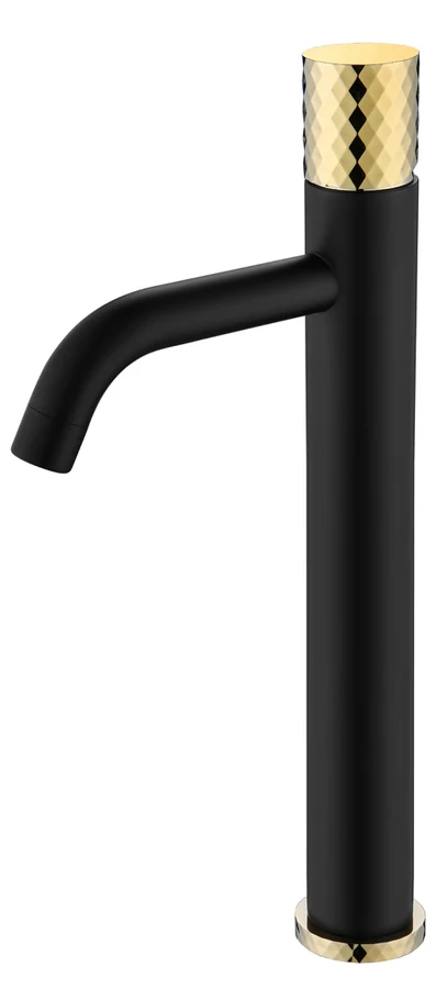 Смеситель для раковины-чаши Boheme Stick 122-BG 160×45×331 мм, цвет черный матовый