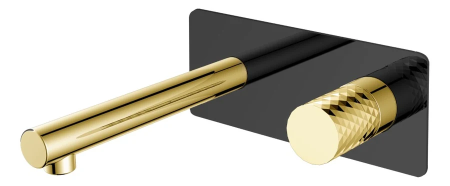 Смеситель встраиваемый Boheme Stick 125-BG 202×230×100 мм, цвет черный матовый