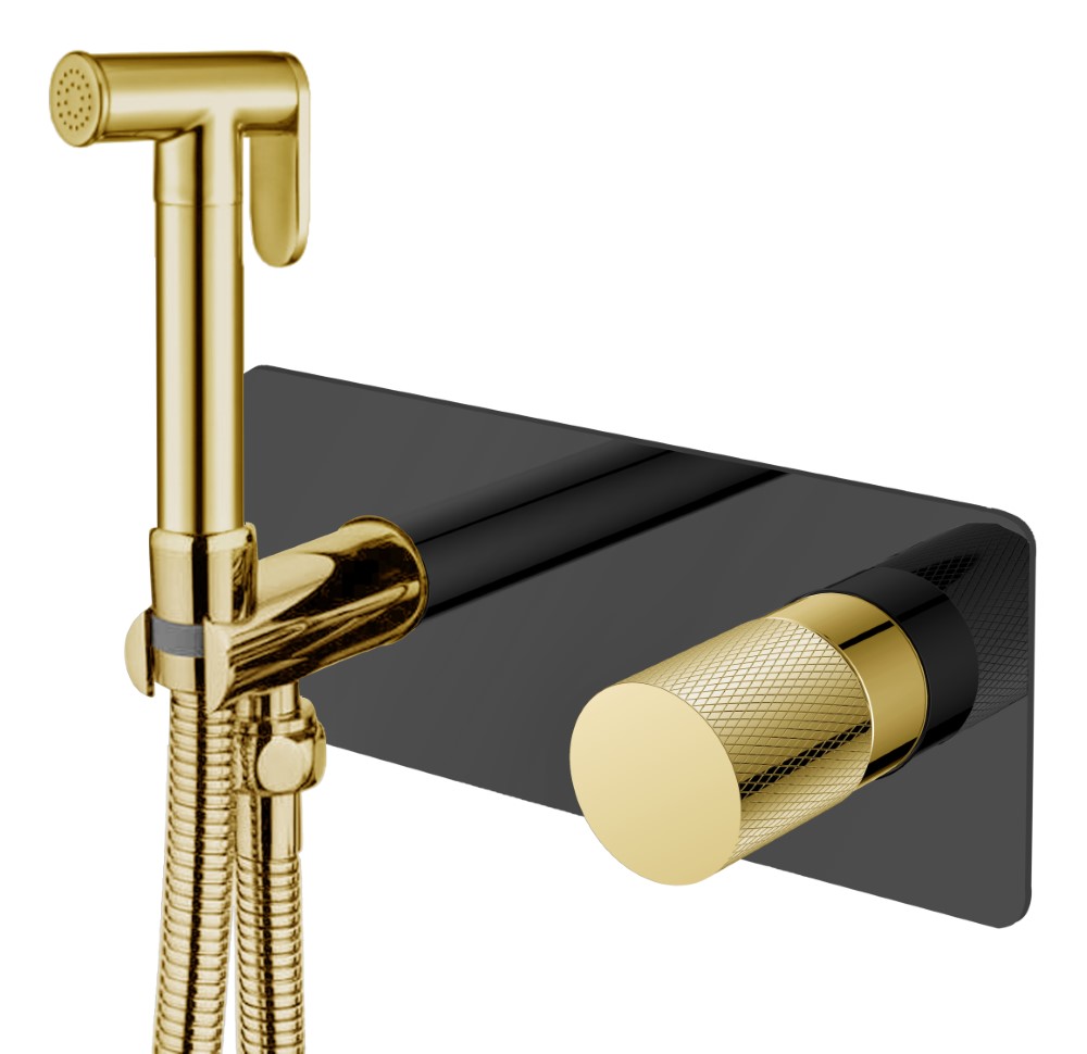 Гигиенический душ Boheme Stick 127-BG.2 203×230×100 мм, цвет черный матовый — Основное изображение