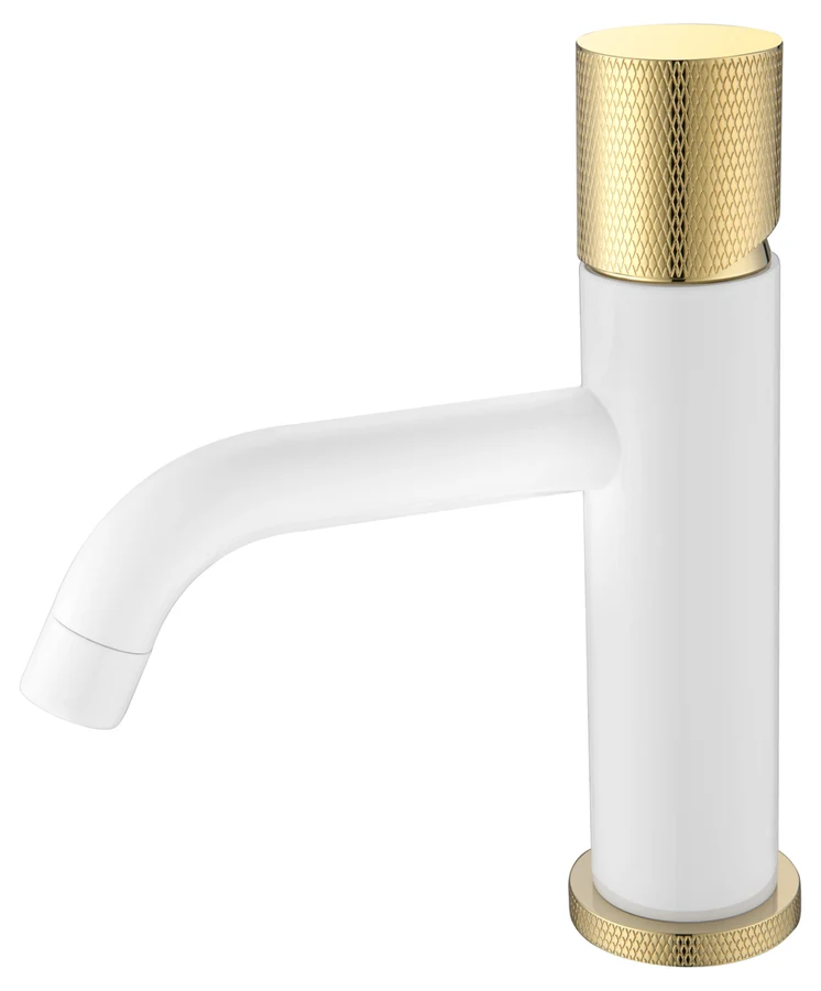 Смеситель для раковины Boheme Stick 121-WG.2 160×45×201 мм, цвет белый глянцевый