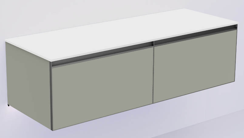 Тумба для ванной Armadi Art Quatro 790-M2-140(70+70)-L-A-LED 140×40 см — Основное изображение