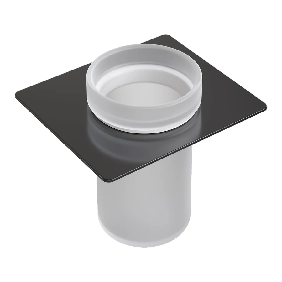 Стакан для ванной Boheme Space 10966-SGM-TUM 120×104×90 мм, цвет графитовый глянцевый