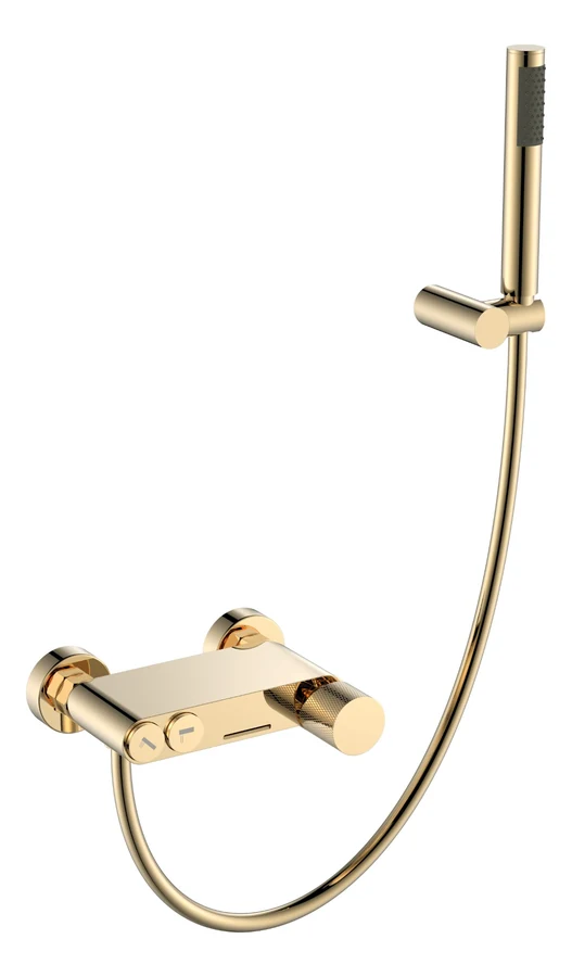 Смеситель для ванны Boheme Stick 123-GG.2 114×185×70 мм, цвет золото