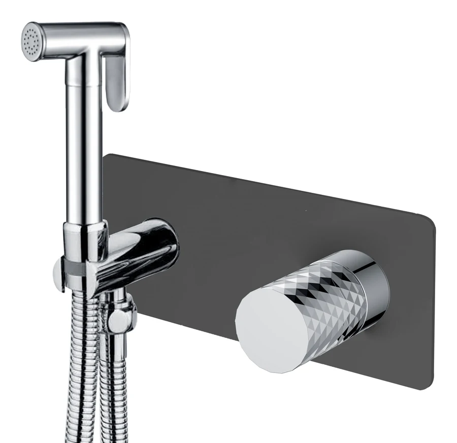 Гигиенический душ Boheme Stick 127-BCR 203×230×100 мм, цвет черный матовый