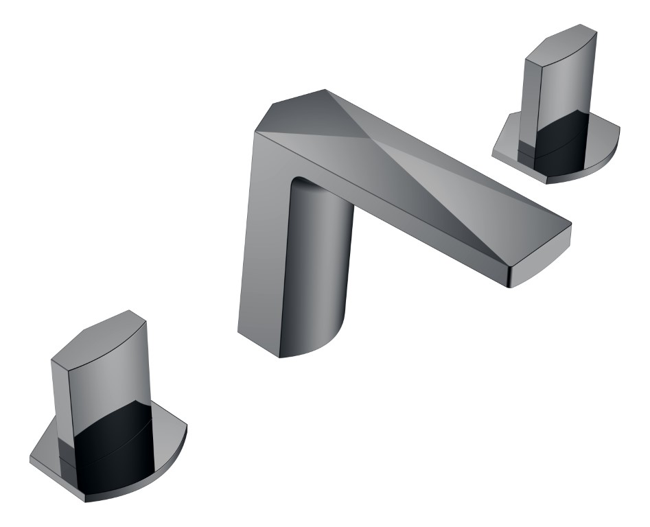 Смеситель для раковины Boheme Venturo 150-SGM-ICE 197×352×165 мм, цвет графитовый глянцевый — Основное изображение