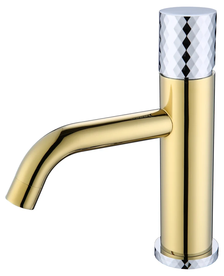 Смеситель для раковины Boheme Stick 121-GCR 160×45×201 мм, цвет золото