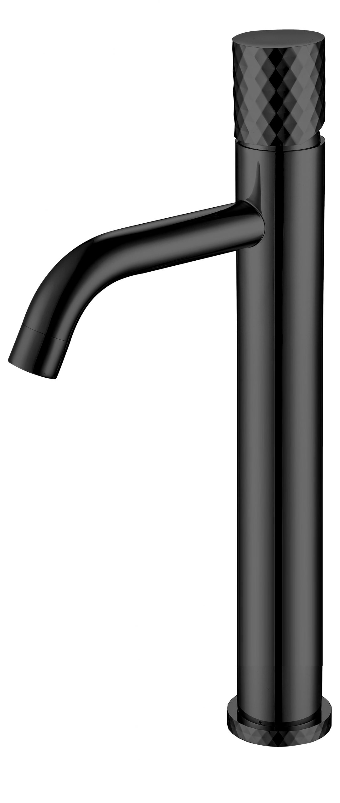 Смеситель для раковины-чаши Boheme Stick 122-BB 160×45×331 мм, цвет черный матовый — Основное изображение