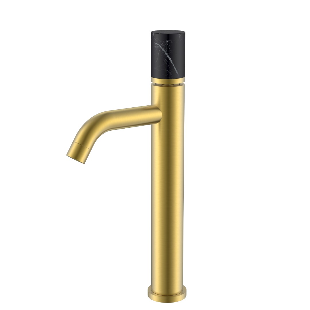 Смеситель для раковины-чаши Boheme Stick 122-MG-MR-B 160×45×331 мм, цвет золото матовое — Основное изображение