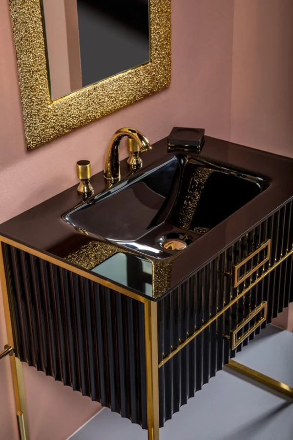 Тумба для ванной Armadi Art Monaco 866-080-BCR 80×50×84 см, цвет черный матовый