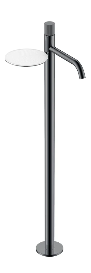 Смеситель для напольной раковины Boheme Stick 120-SGM.3, цвет графитовый глянцевый