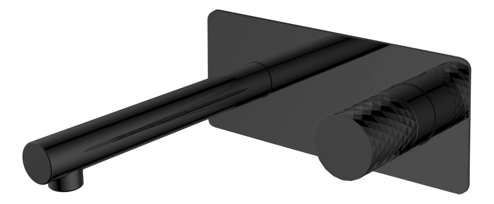 Смеситель встраиваемый Boheme Stick 125-BB 202×230×100 мм, цвет черный матовый — Основное изображение