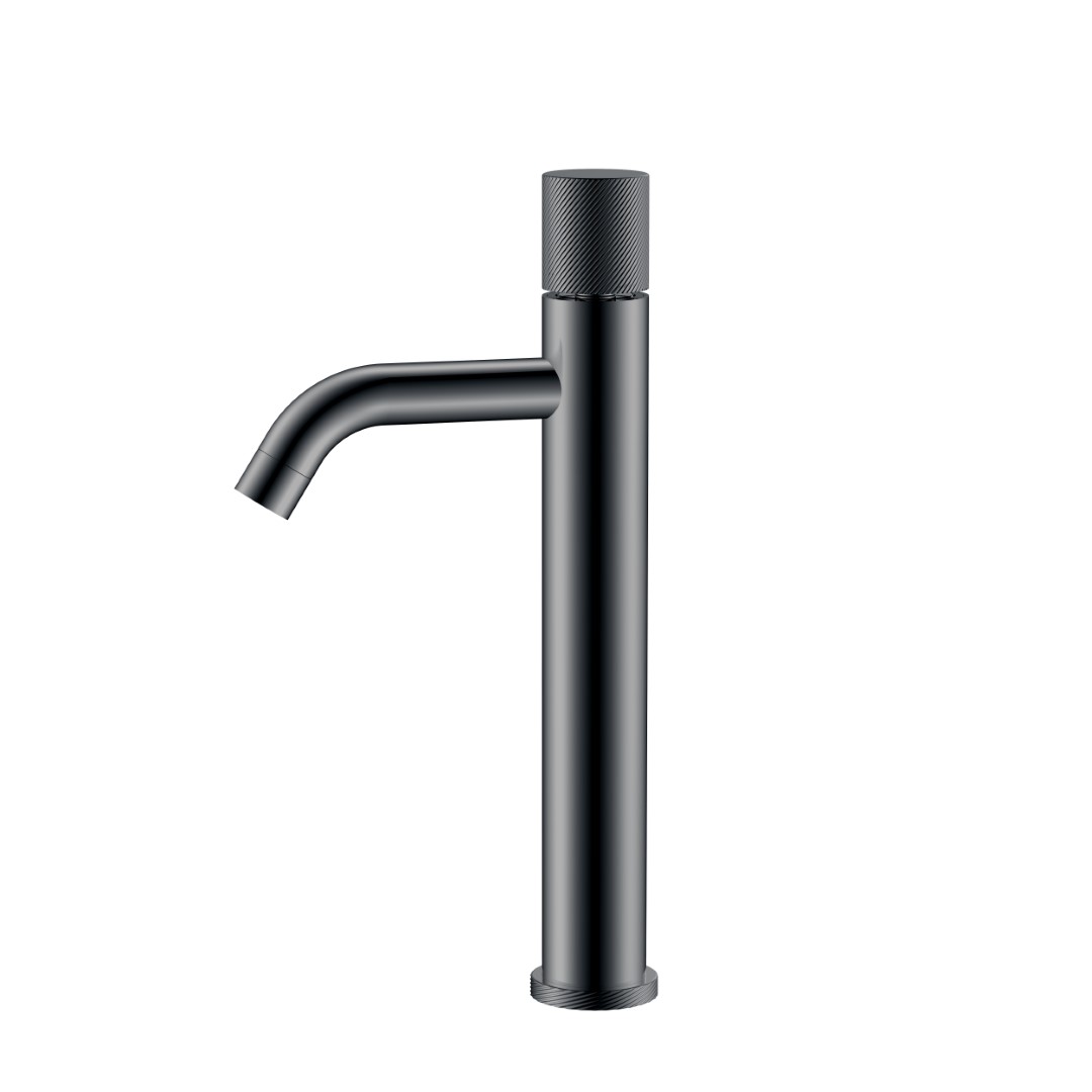 Смеситель для раковины-чаши Boheme Stick 122-SGM.4 160×45×331 мм, цвет графитовый глянцевый — Основное изображение