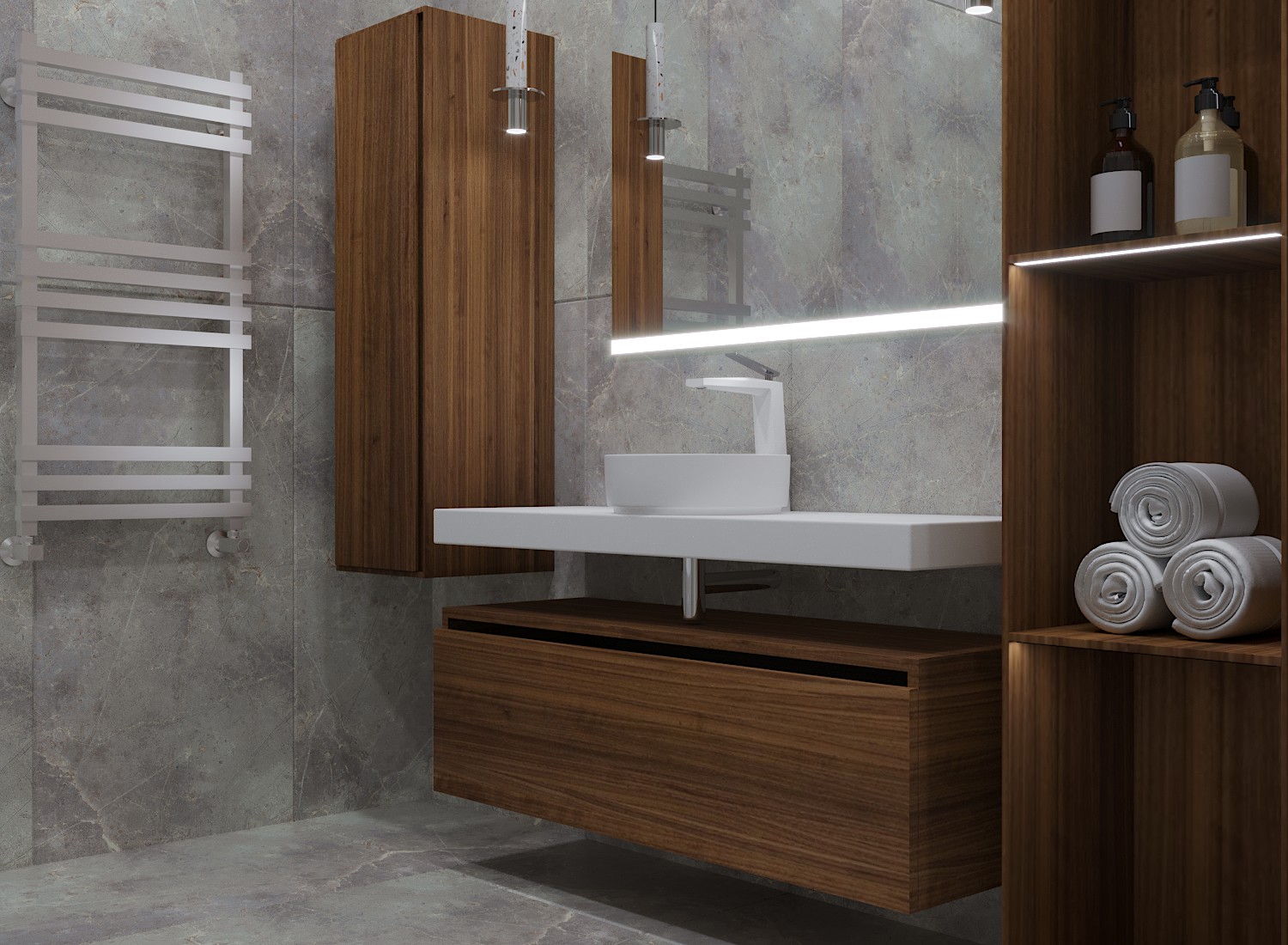 Тумба для ванной Armadi Art Flat 897-140-D 1400×383×460 мм — Основное изображение