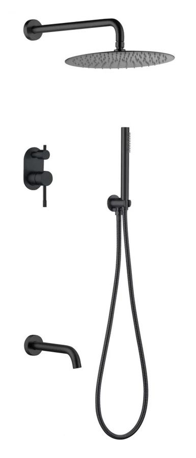 Душевая система встраиваемая Boheme Uno 464-2-B 55×30×14 см, цвет черный матовый