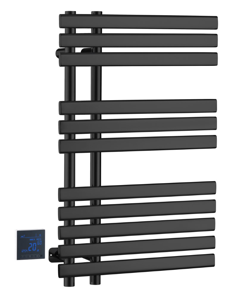 Полотенцесушитель электрический Boheme Venturo 723-B 118×500×800 мм, цвет черный матовый — Основное изображение
