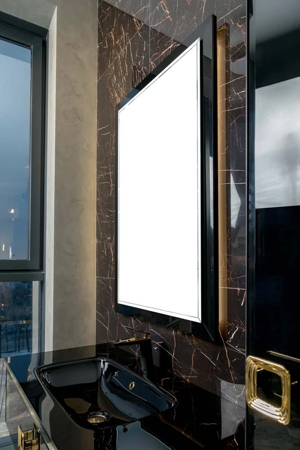 Зеркало Armadi Art Lucido 567-B 105×70×4 см, цвет черный матовый