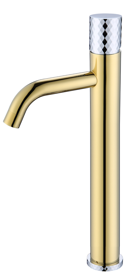 Смеситель для раковины-чаши Boheme Stick 122-GCR 160×45×331 мм, цвет золото — Основное изображение