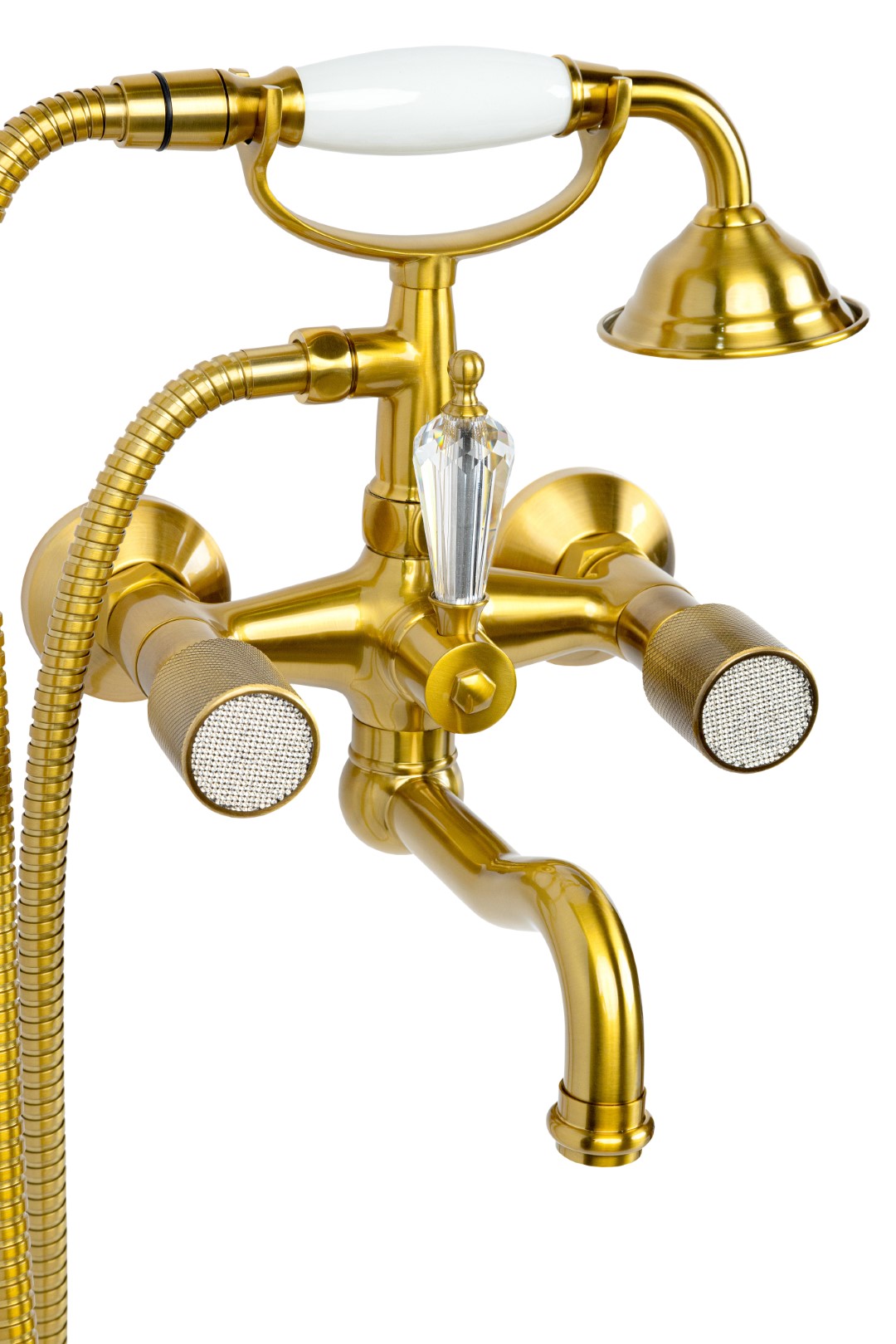 Смеситель для ванны Boheme Royal Cristal 313-ROYAL/CRST 215×215×273 мм, цвет бронза — Основное изображение