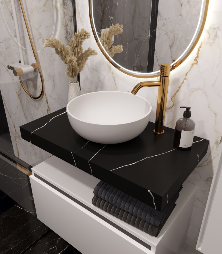 Столешница для ванной Armadi Art Flat 869-080-NM 81×46×7 см — Основное изображение