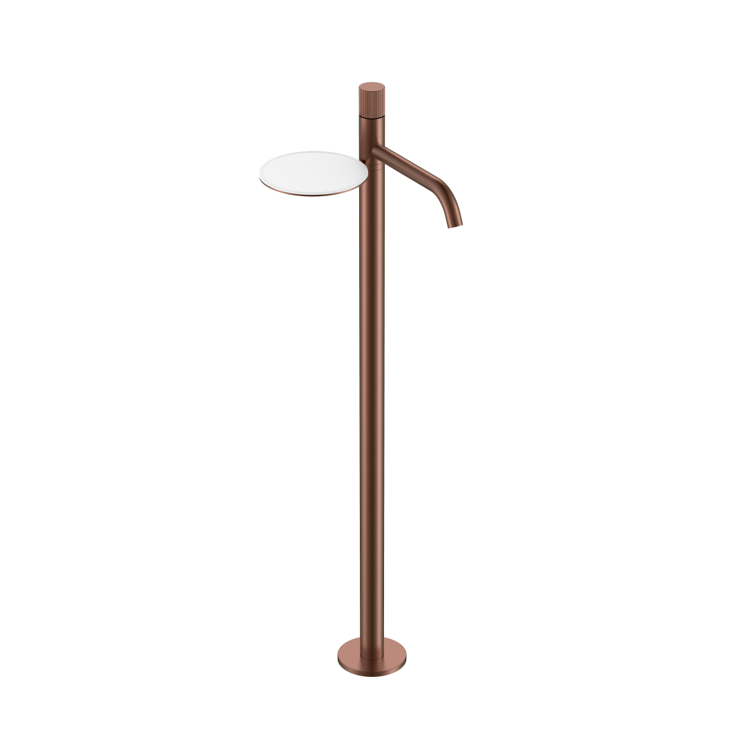 Смеситель для напольной раковины Boheme Stick 120-BRB.3 258×214×1154 мм, цвет бронза брашированная — Основное изображение