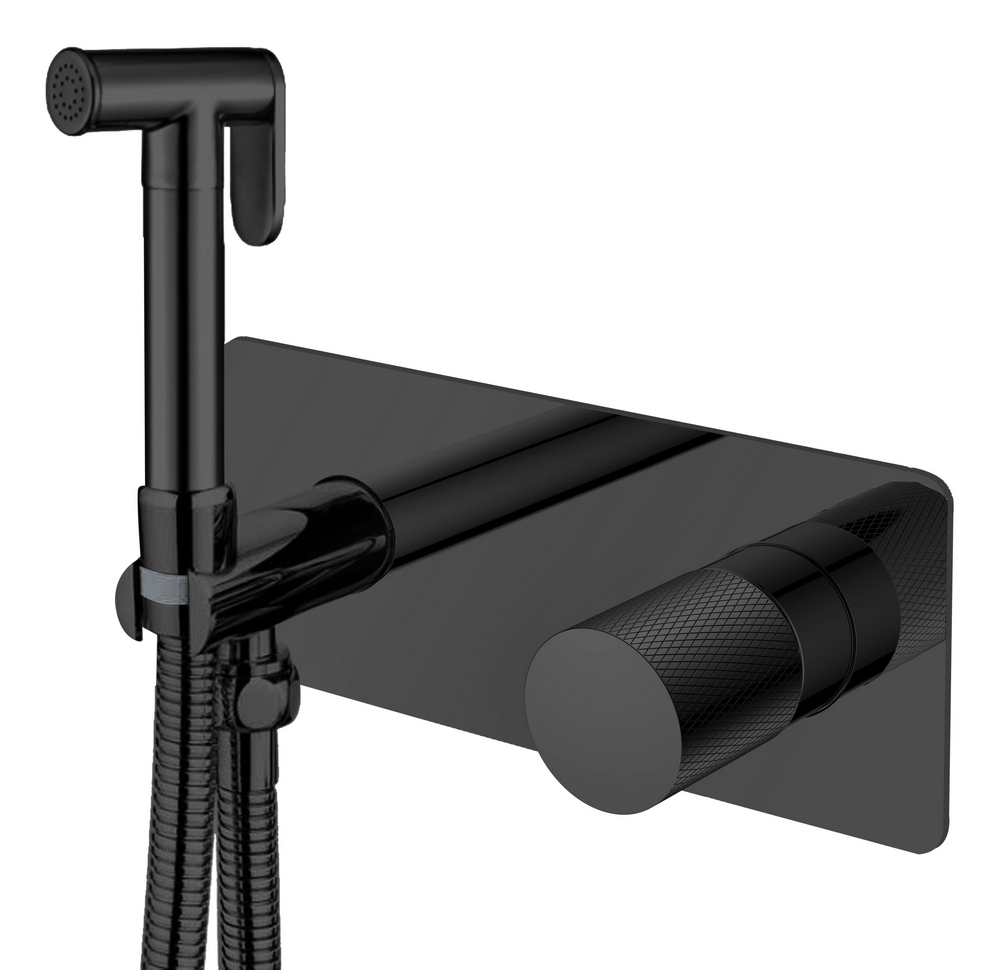 Гигиенический душ Boheme Stick 127-BB.2 203×230×100 мм, цвет черный матовый — Основное изображение