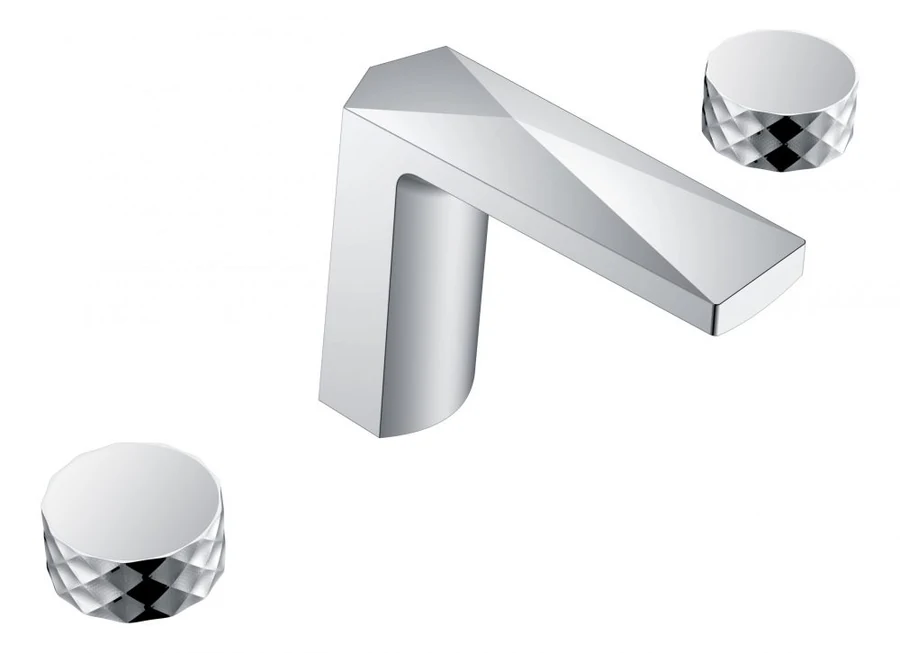 Смеситель для раковины Boheme Venturo 150-CR-DIAMOND 197×352×165 мм, цвет хром