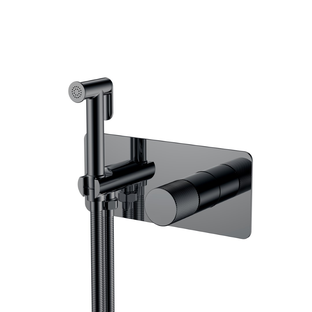 Гигиенический душ Boheme Stick 127-SGM.4 203×230×100 мм, цвет графитовый глянцевый — Основное изображение