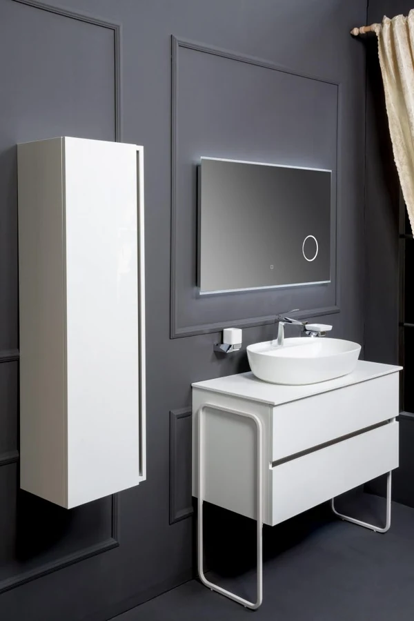 Пенал для ванной Armadi Art Vallessi 836-W 35×28×120 см, цвет белый глянцевый