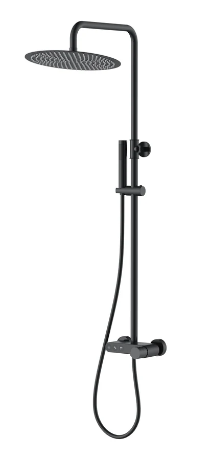 Душевая стойка Boheme Stick 128-BB 570×185×1090 мм, цвет черный матовый