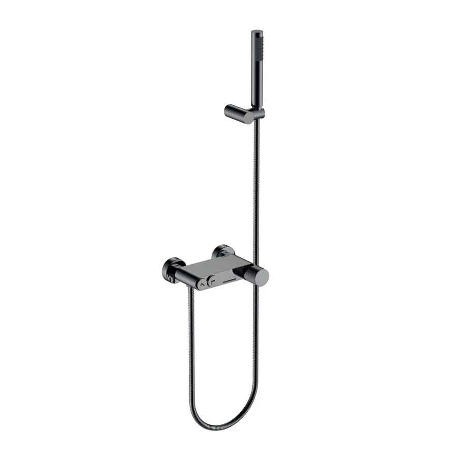 Смеситель для ванны Boheme Stick 123-SGM.4, цвет графитовый глянцевый